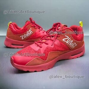 Zumba Air 2.0 Red Suede Mesh Low Top Sneakers Unisex Size 9 (F022)